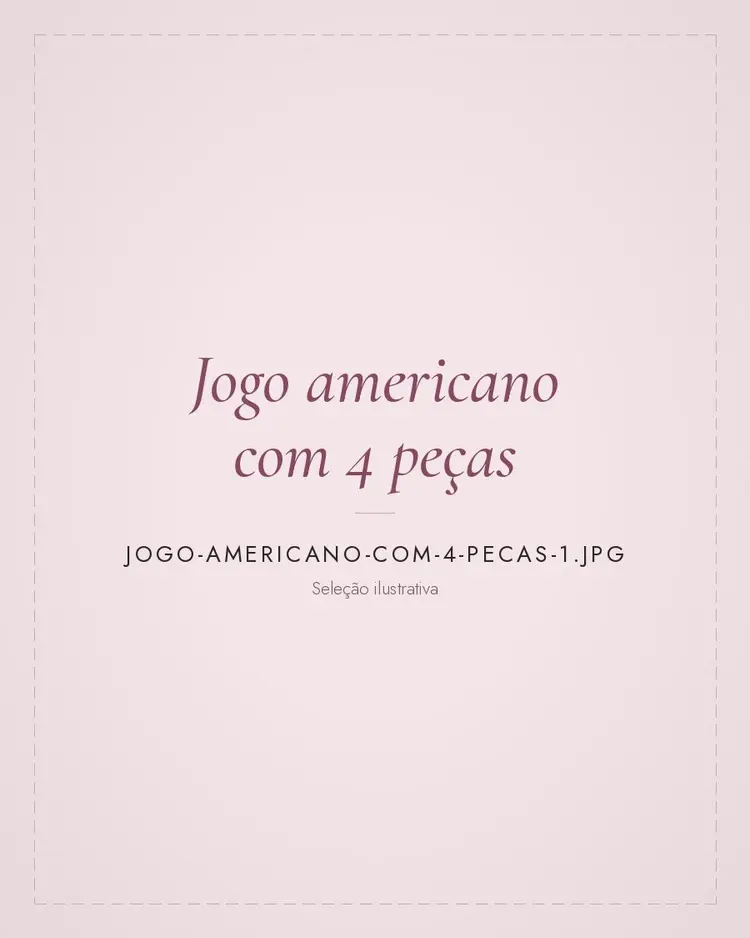Jogo americano com 4 peças