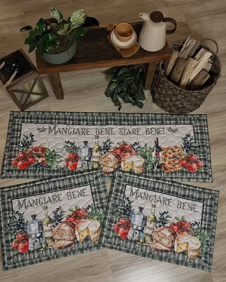 Jogo de tapetes Mangiare bene