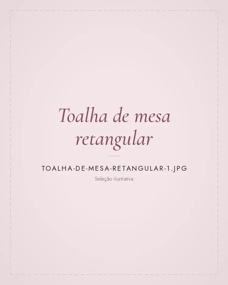 Toalha de mesa retangular
